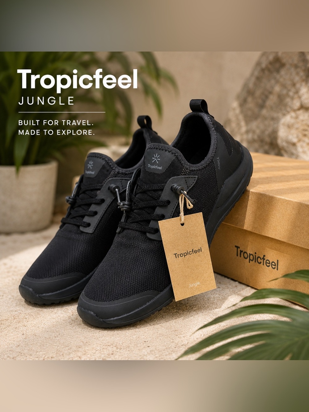 Tropicfeel Jungle All-Black Travel Sneakers NWT | EU 40 / US Women’s 9